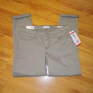 Rolled crop skinny jeans